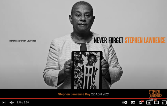 Stephen Lawrence Day – 22 April