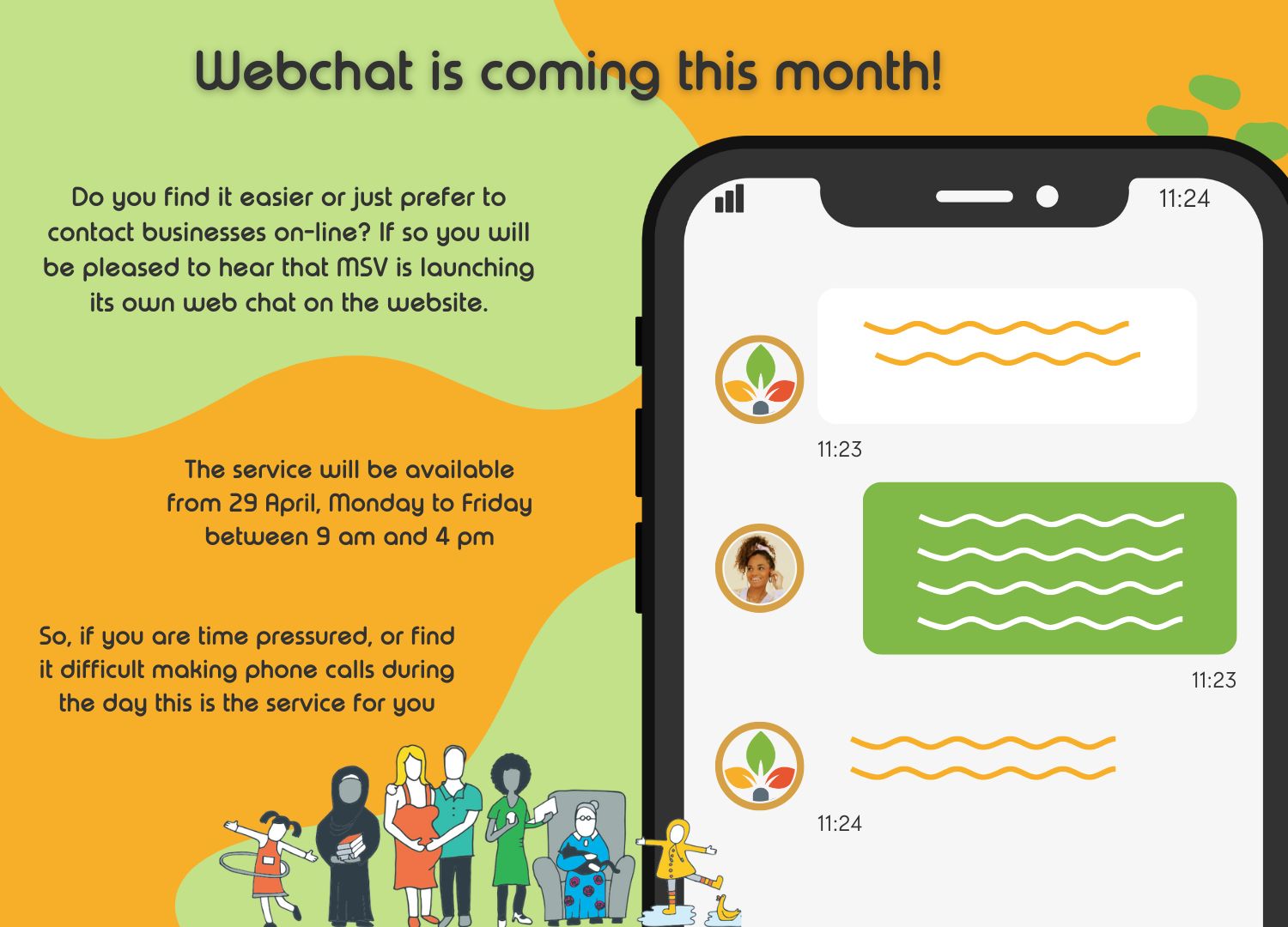 Image summarising our new web chat service