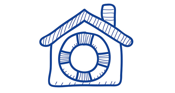Image of home with a lifebuoy ring inside