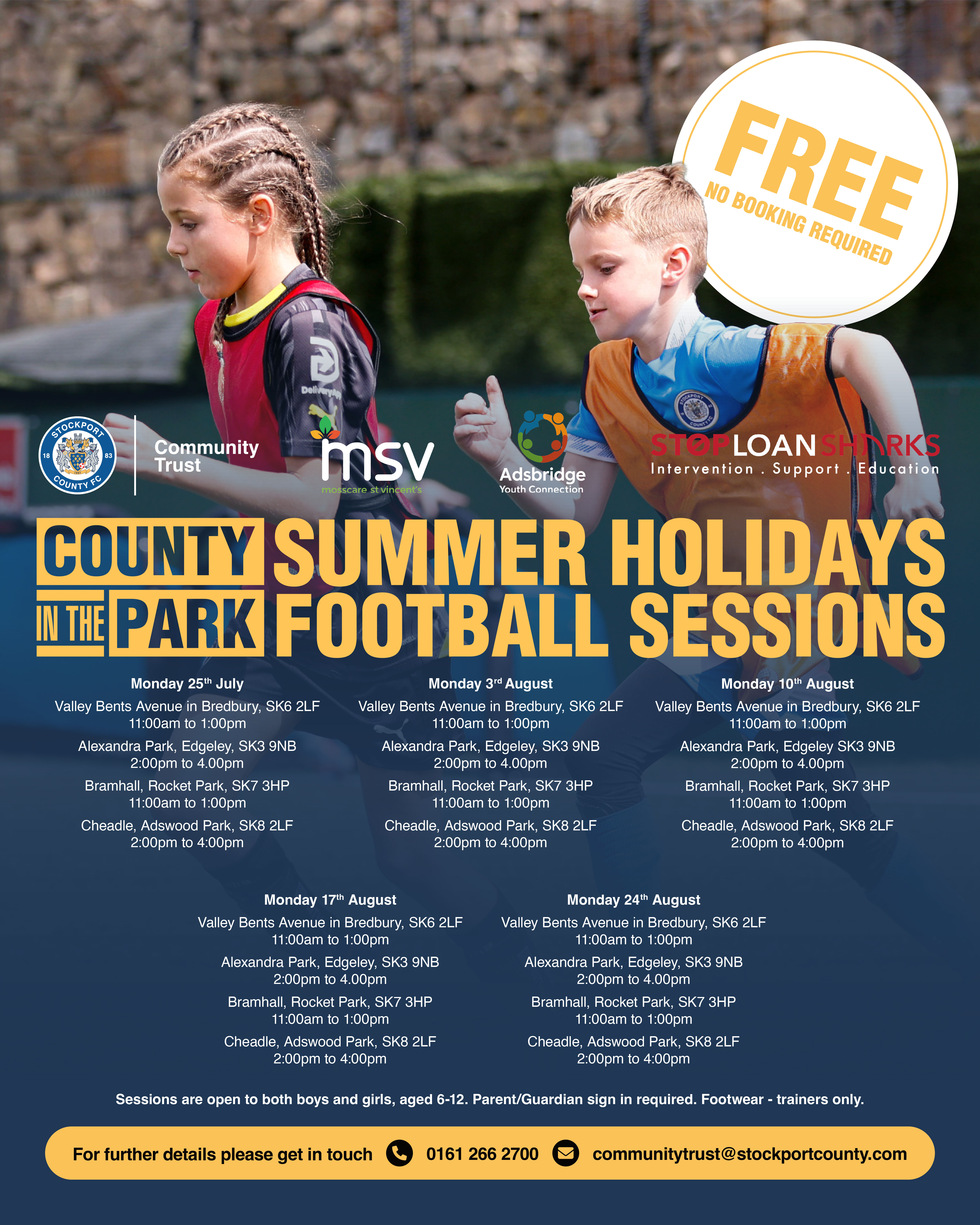 County in the Park Football Sessions 2026