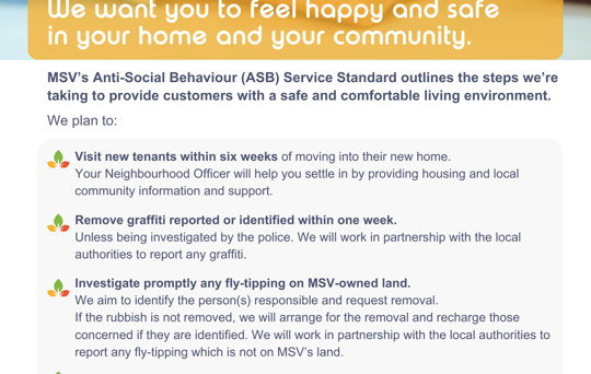 Feeling safe at home: Report anti-social behaviour