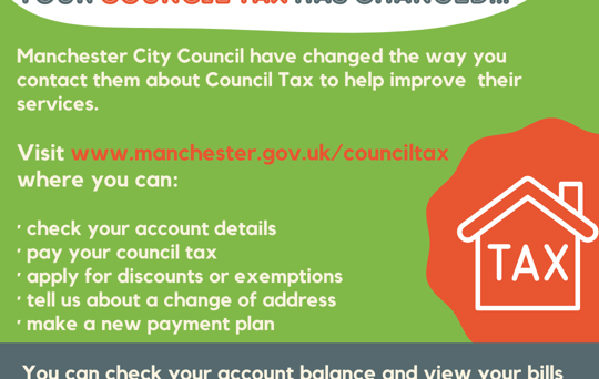 The way you contact Manchester City Council about your council tax has changed.