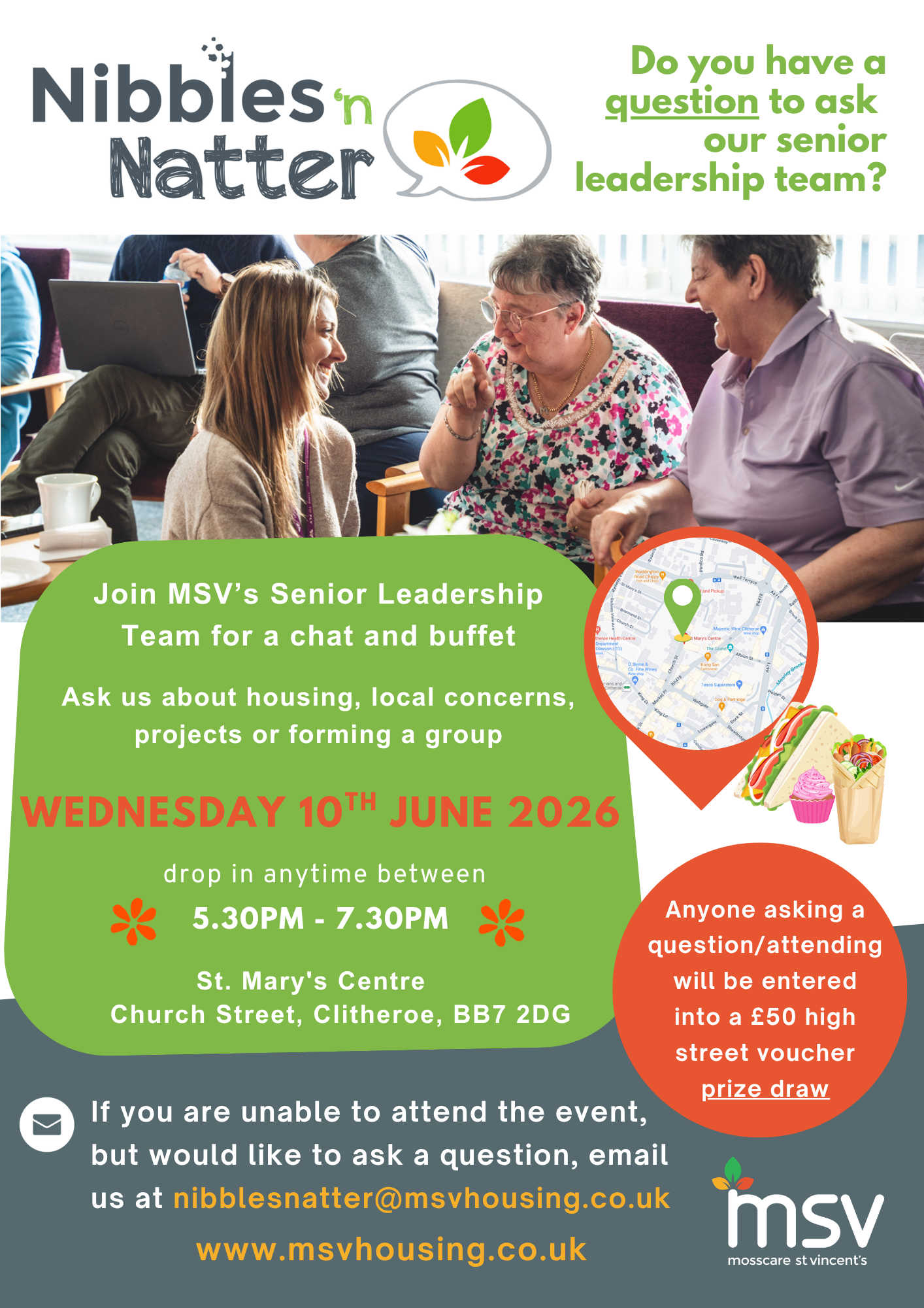 Chat directly with our Senior Officers over a cuppa in Clitheroe