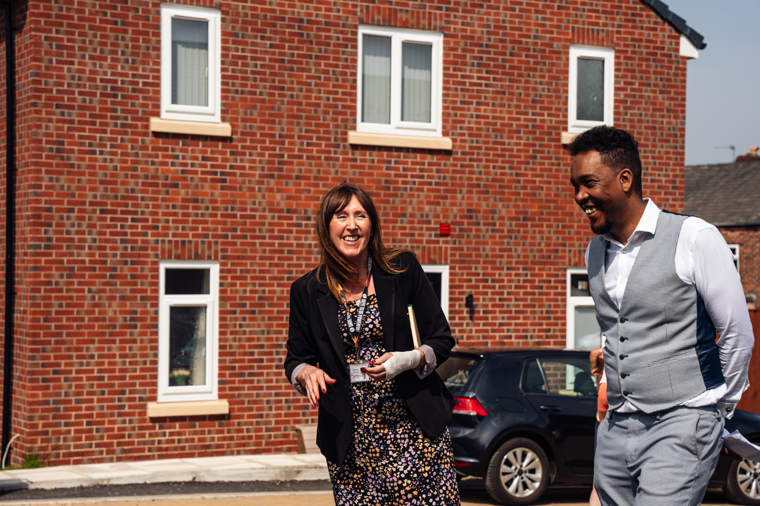 Charlie Norman and Ibby Ismail opening Townley Gardens