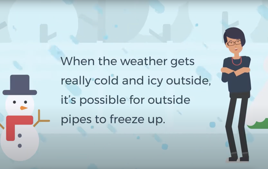 No water could mean frozen pipes