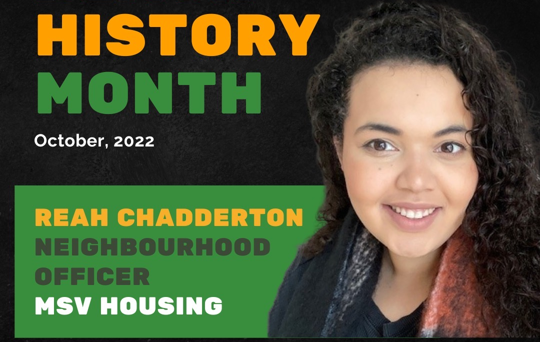 Black History Month: Reah Chadderton Staff Spotlight