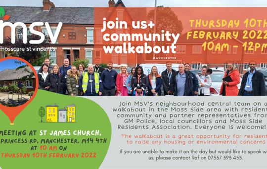 Join us+ community walkabout - Moss Side