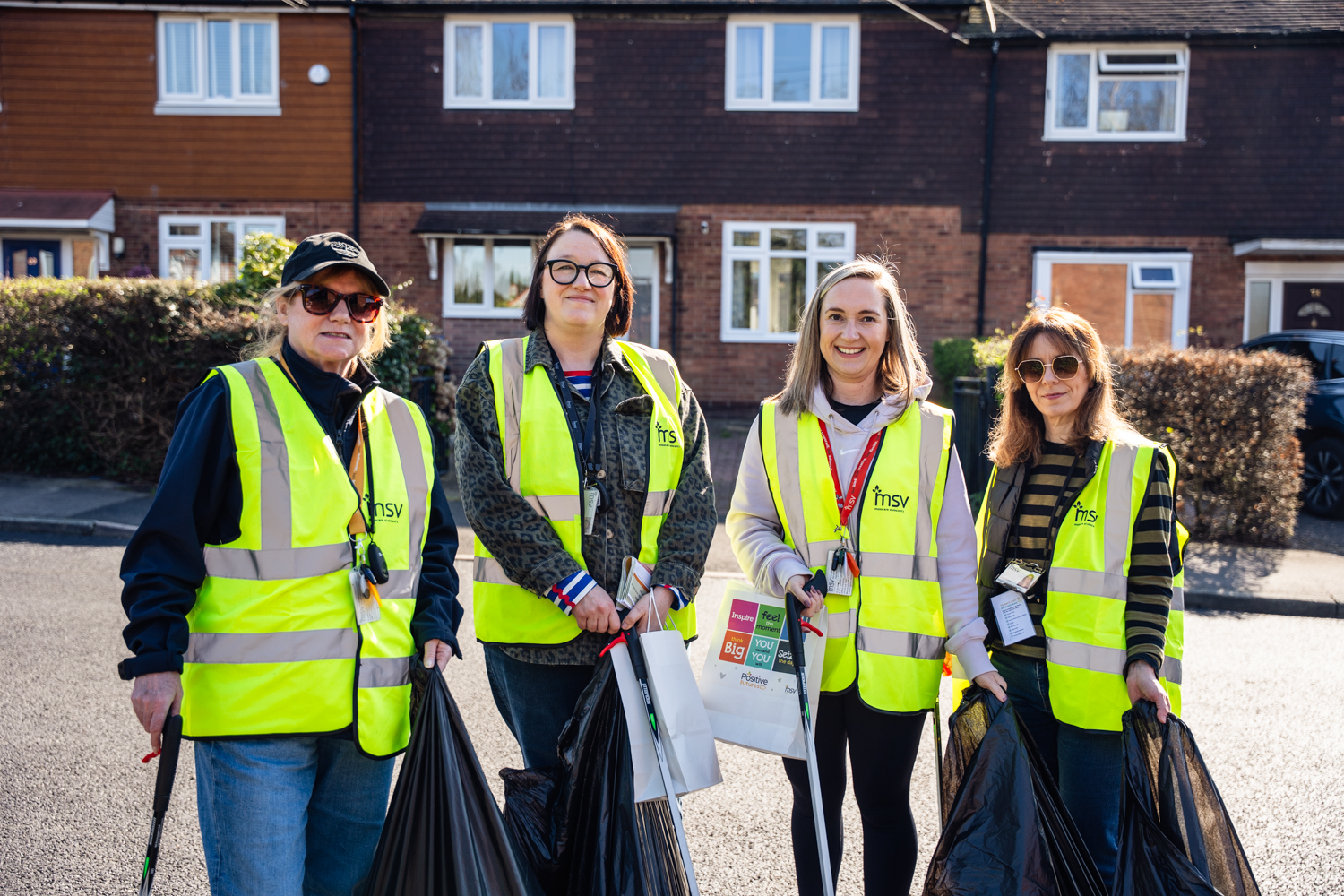 MSV colleagues in high vis on litter pick
