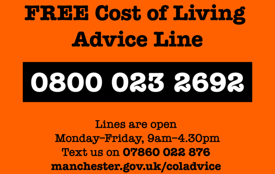 Manchester's Cost of Living Advice Line