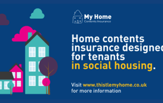 Home contents designed for tenants in social housing Visit thistlemyhome.co.uk for more info