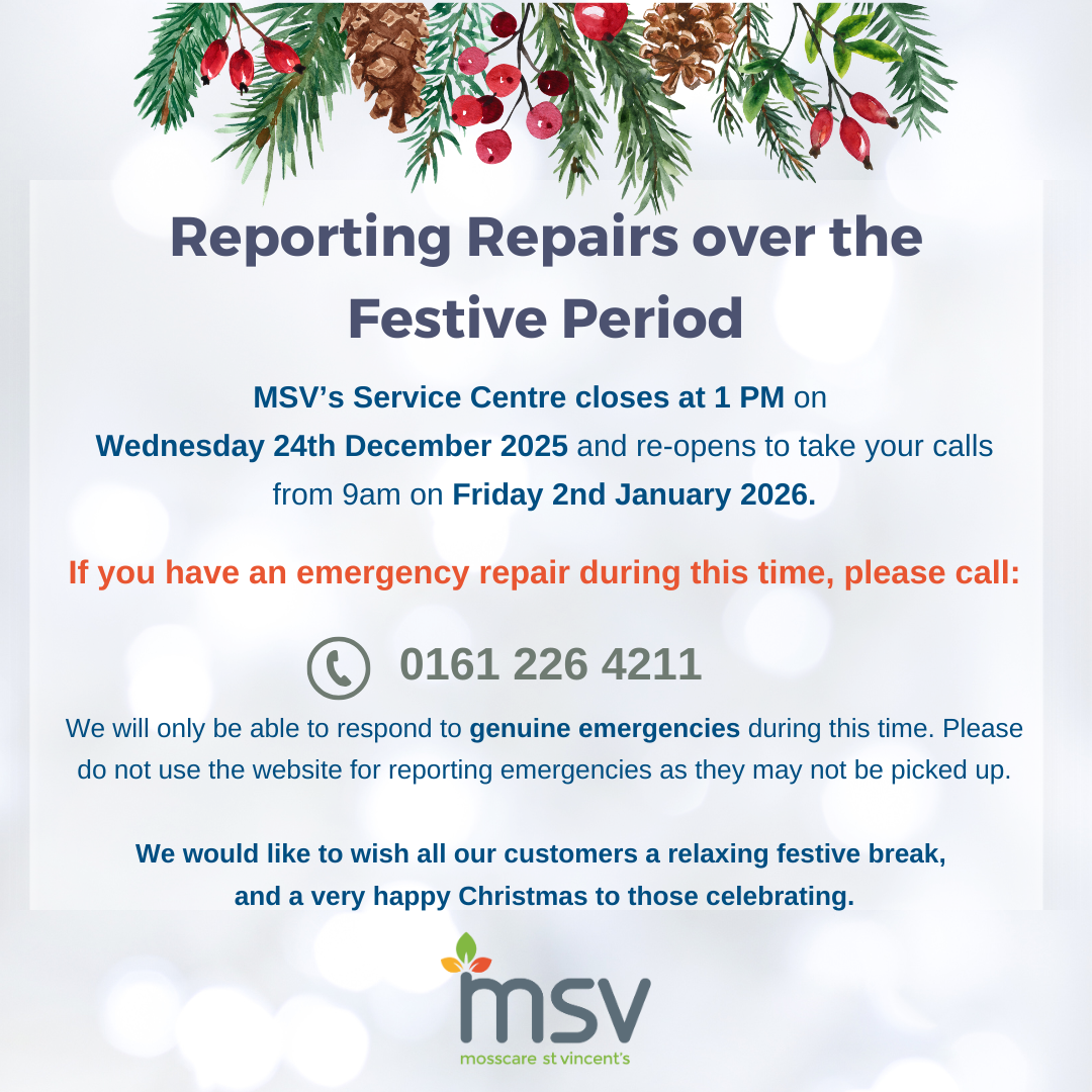 MSV opening times over 2025 Festive Period